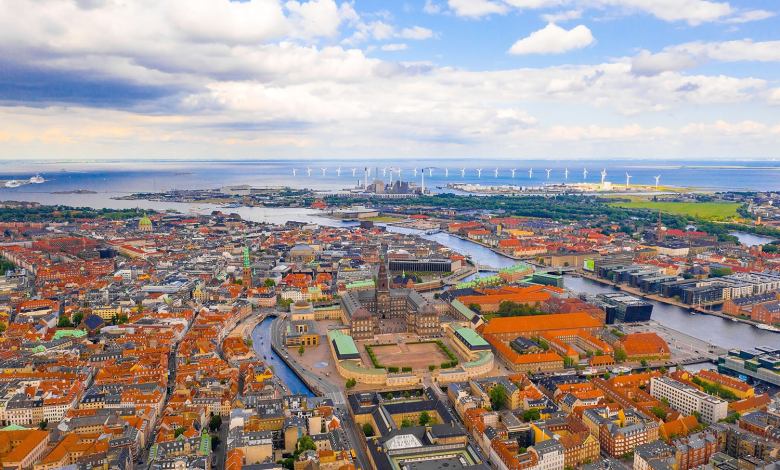 Aerial view of Copenhagen, Denmark
