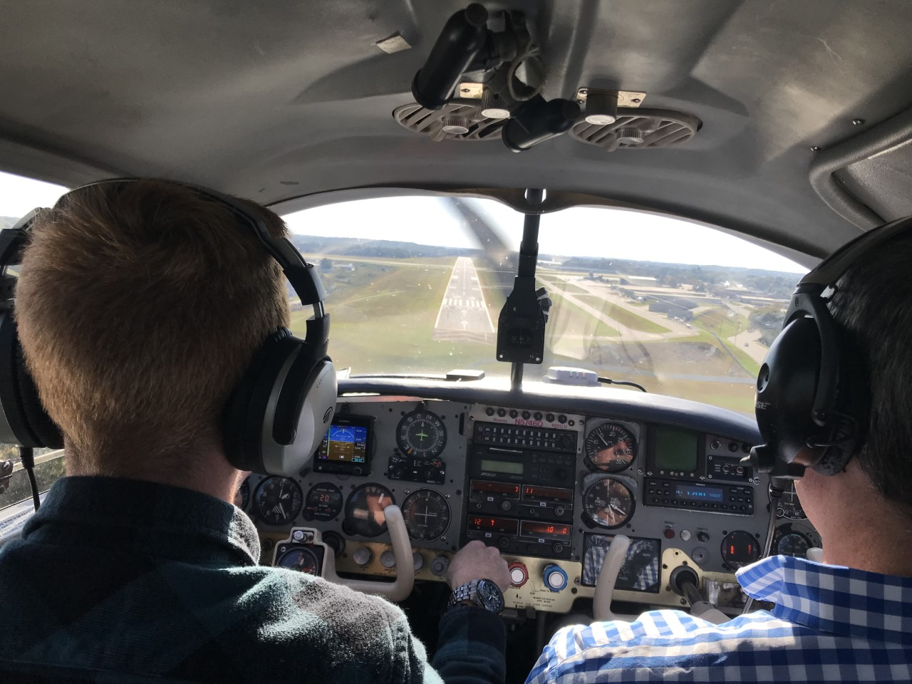 Nathan Bishop flying a complex aircraft
