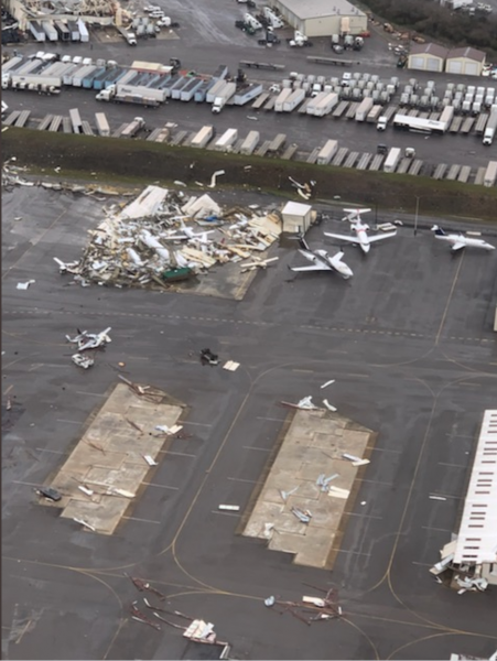 John C. Tune Airport in Nashville after a Tornado