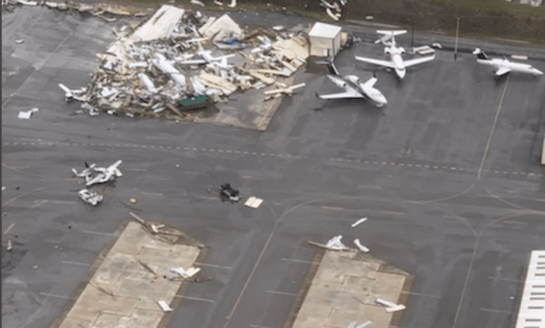 John C. Tune Airport in Nashville after a Tornado