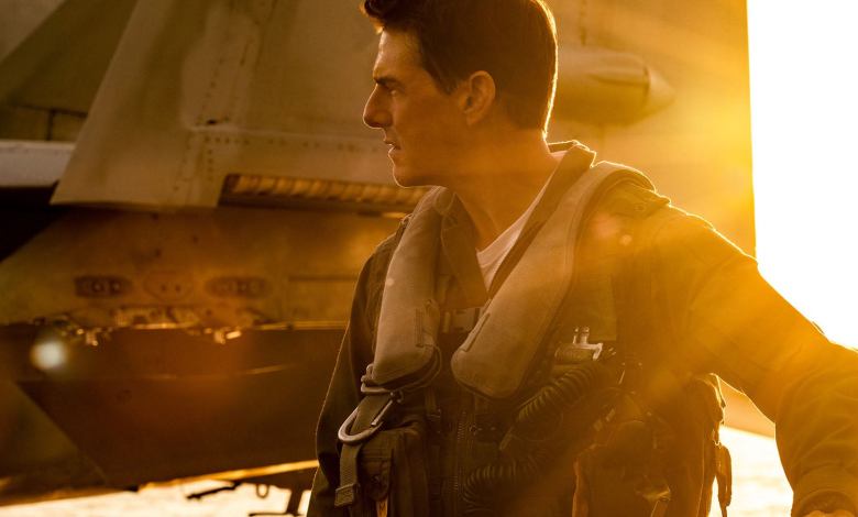 Tom Cruise on the set of Top Gun: Maverick