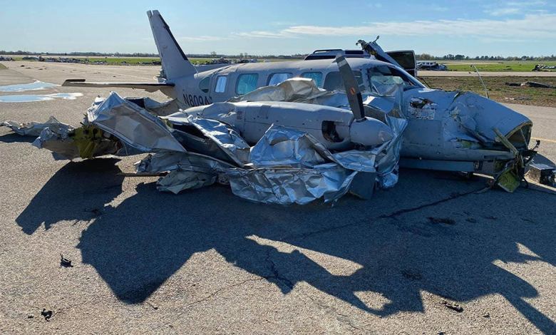 Jonesboro Airport Tornado Damage