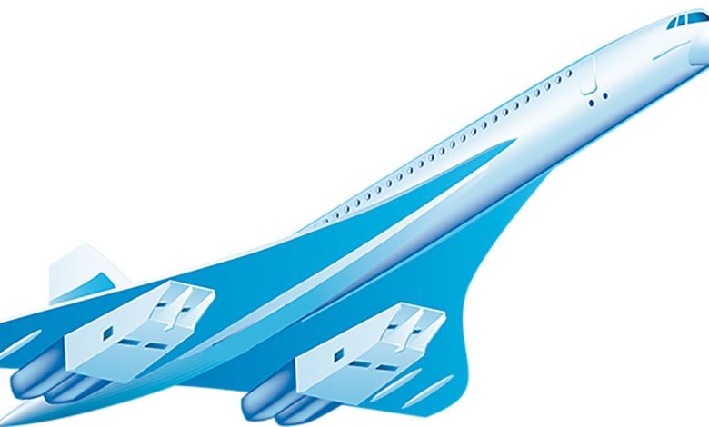 Supersonic bizjet rendition