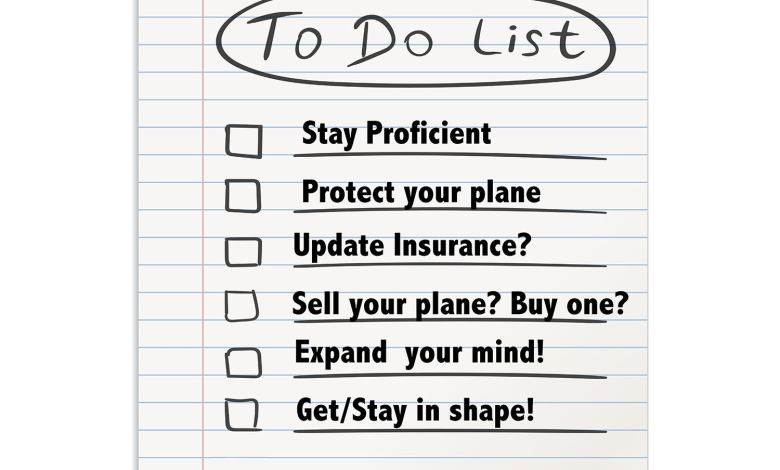 Coronavirus Pandemic To-Do List Items For Airplane Owners