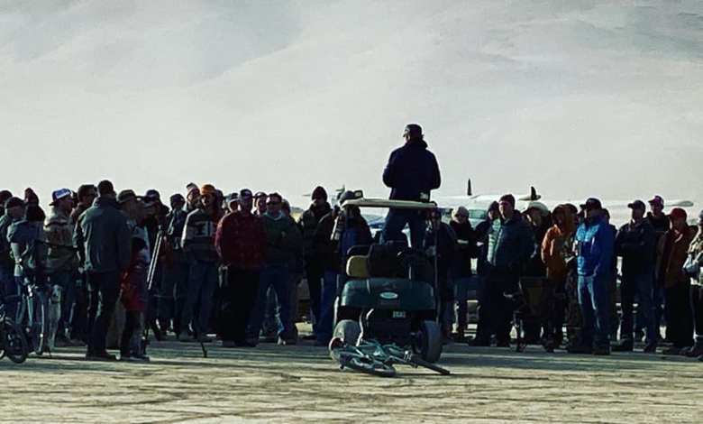 Kevin Quinn speaking at the High Sierra Fly-In