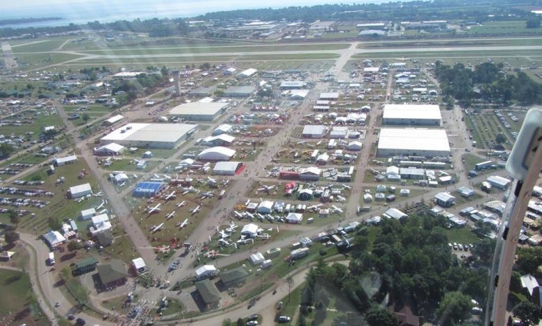 An aerial view of a typical Oshkosh AirVenture and NOT what host field Wittman Regional will look like this year.