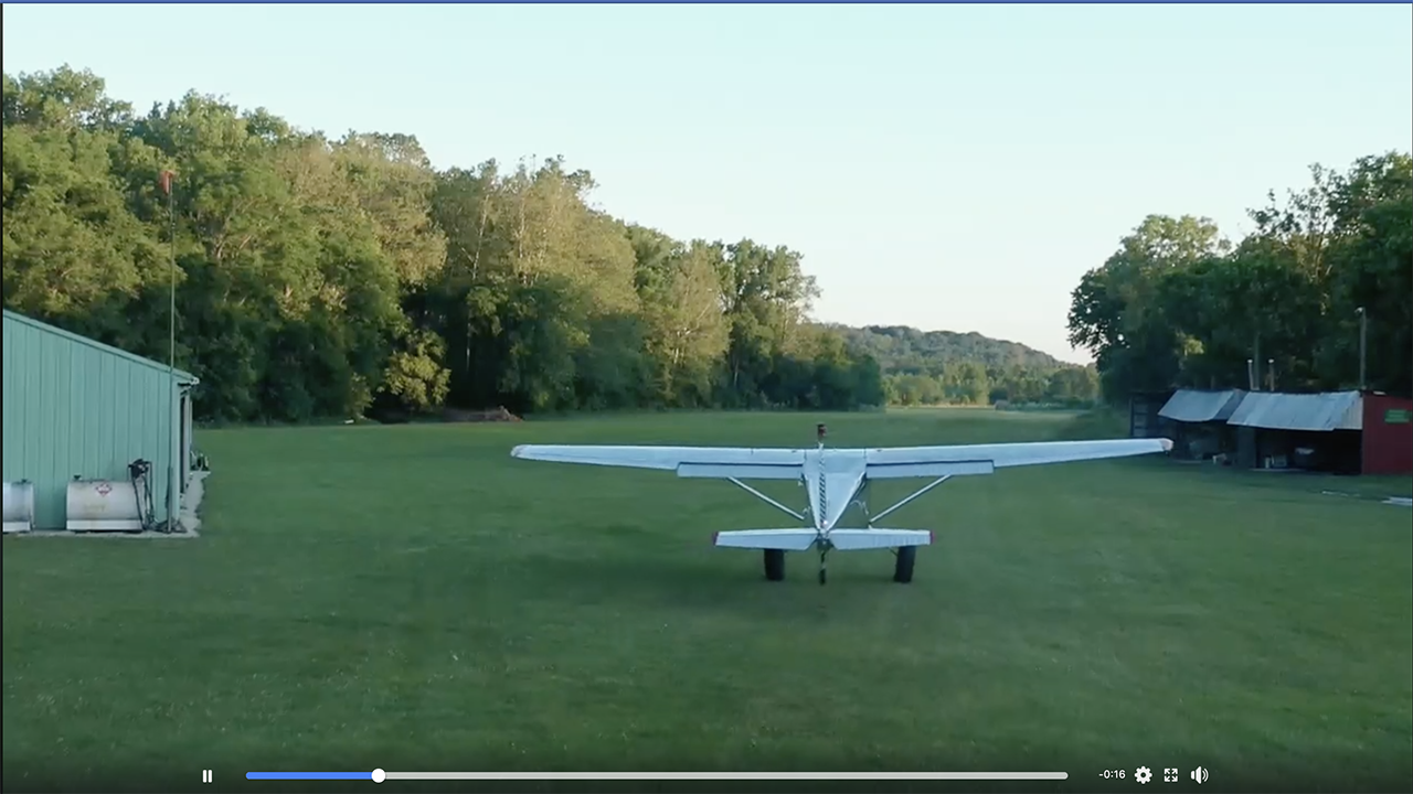 Drone video shows a pilot's close call with a deer.