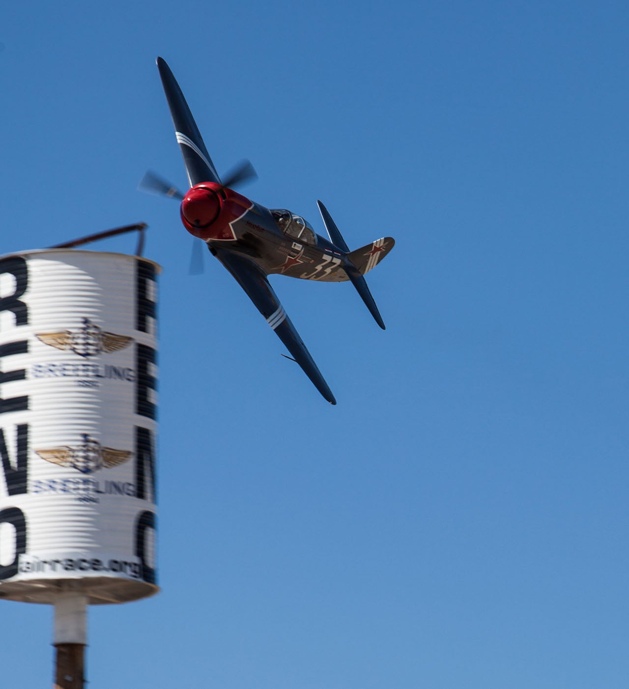 Pilot flying at the National Championship Air Races in Reno, Nevada.