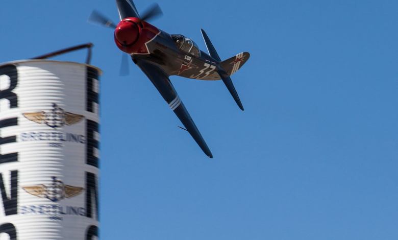 Pilot flying at the National Championship Air Races in Reno, Nevada.