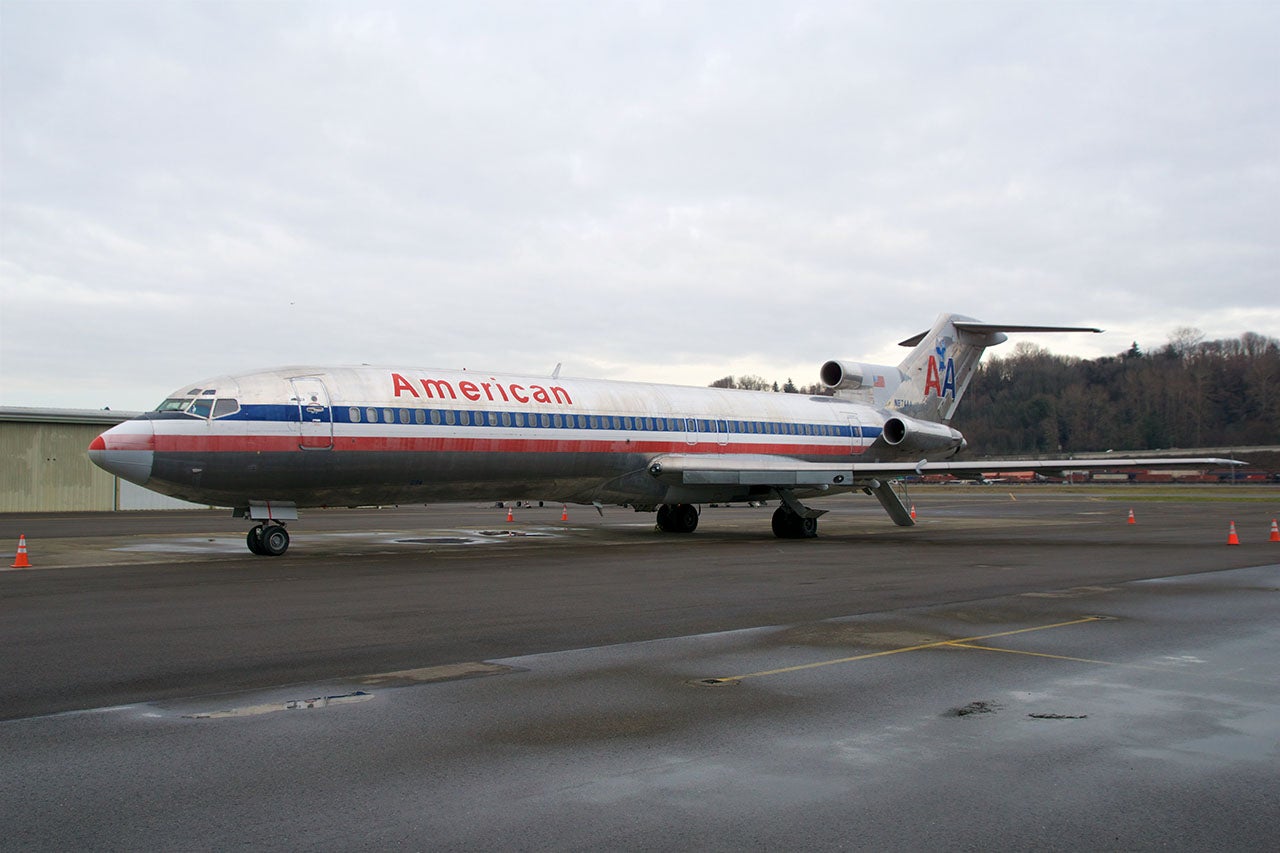 A Boeing 727 trijet similar to the one that mysteriously went missing in Angola in the early 2000s.