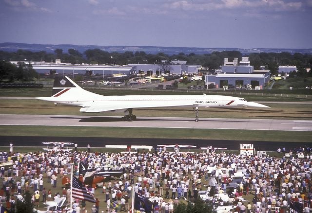 Everyone loves the airplanes, and some are more memorable than others. Concorde on the runway at OSH in an undated photo. 