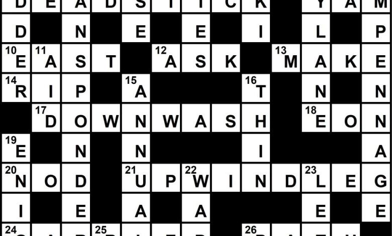 August 2020 Crossword Key