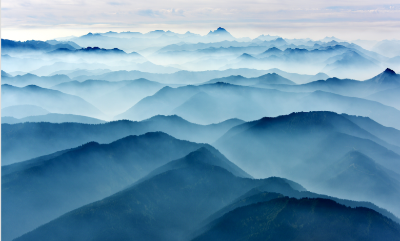 Mountains from a Beech T-34