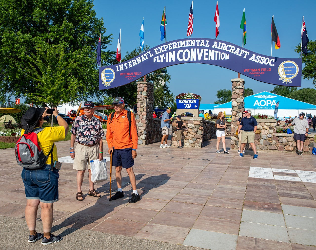 The arched gateway entrance at EAA AirVenture Oshkosh.