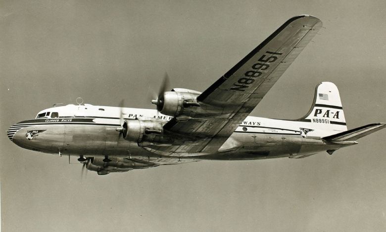 A Pan Am DC-4, similar to the one in this photo, was said to have disappeared for decades only to reappear under strange circumstances. Nothing about the story, however, adds up.