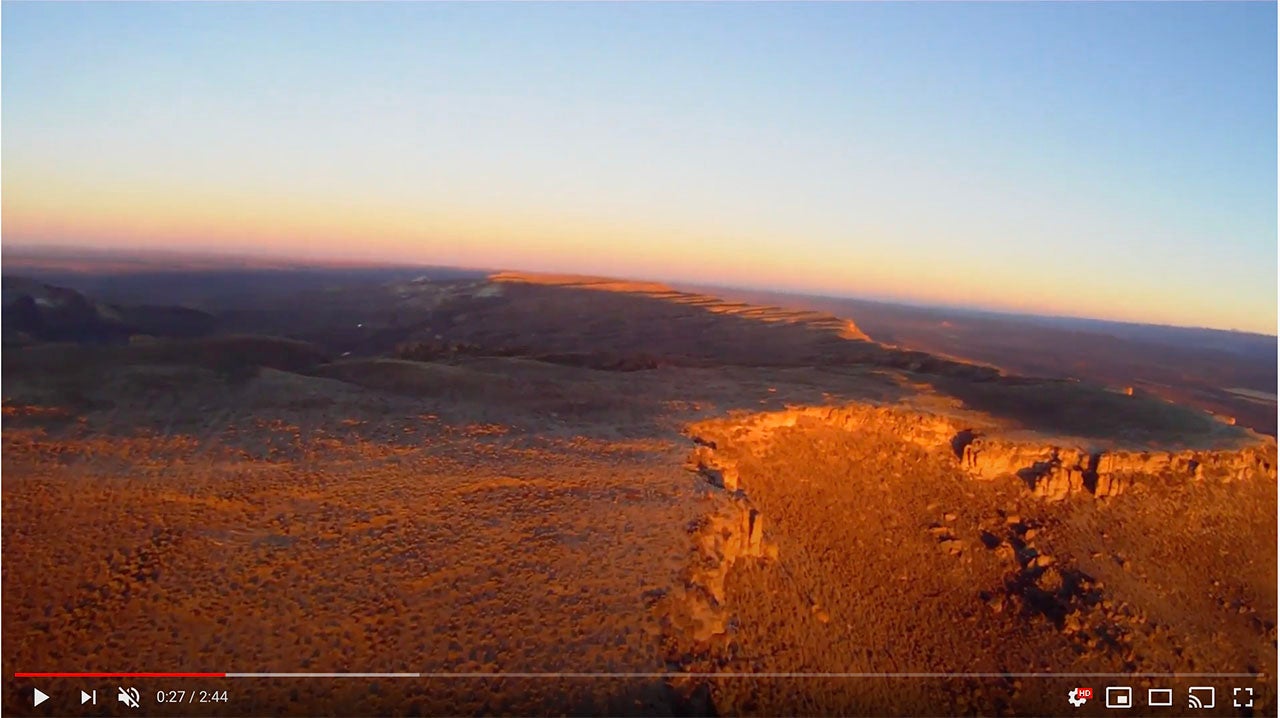 A screencap from Darin Sheer's video showing the beauty of the American West.