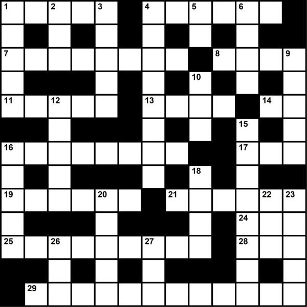 October 2020, Crossword Puzzle