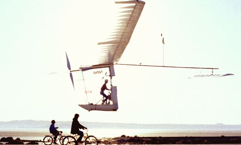 The Gossamer Albatross in flight.