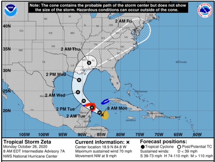 Tropical storm Zeta