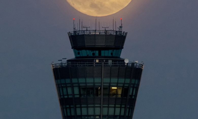 Norberto Nunes captured this shot of the supermoon of December, 3, 2017, by using an app to carefully plan the alignment. The clouds cooperated and cleared enough for the perfect shot, which Nunes captured just after sunset in the very small window of time he had to get the shot.
