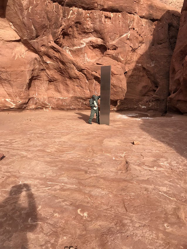Helicopter pilots find a monolith