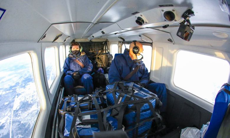 CAP personnel safeguard stores of the vaccine, which need to be kept at extremely low temperatures in cabin of the AirVan.
