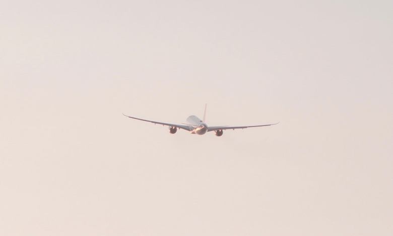 An actual photograph of Sriwijaya Flight 182 as it departed from Jakarta. It crashed minutes later.