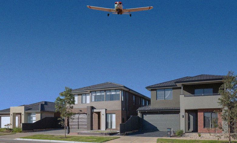 A low flying plane.