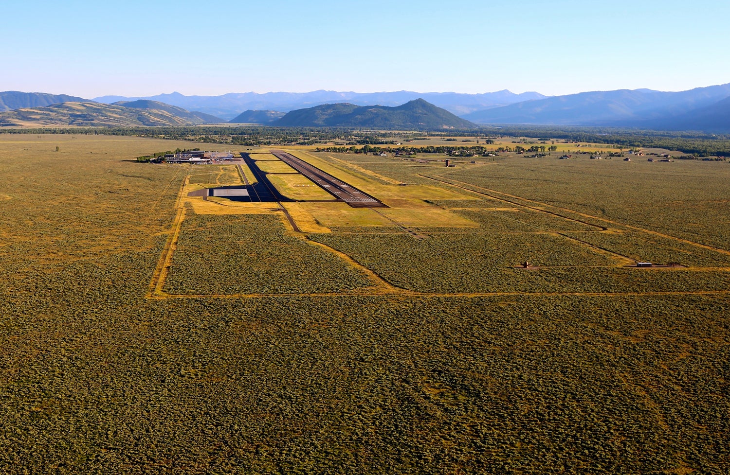 Jackson Hole Airport in Jackson, Wyoming.