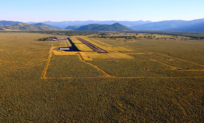Jackson Hole Airport in Jackson, Wyoming.