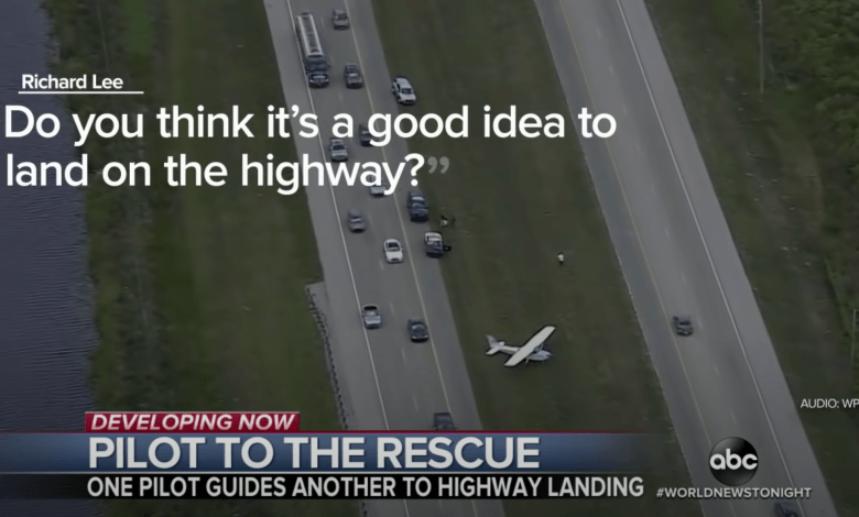 Cessna 174 Freeway Landing