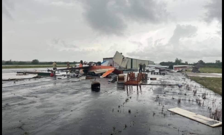 Gatesville, Texas, Airport Hangars, Planes, Wiped Out in Storm