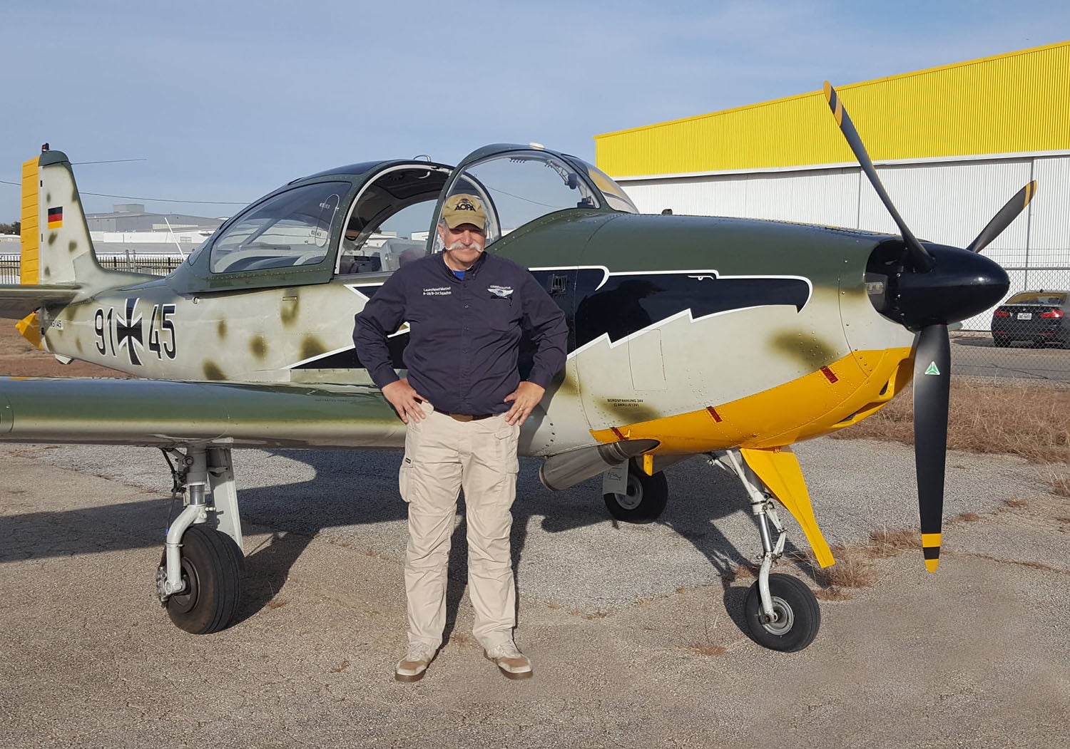 Brad Marzari with his Focke-Wulf FWP 149D