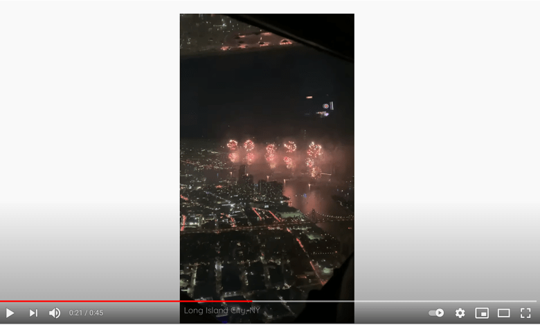 Video: Flying through fireworks