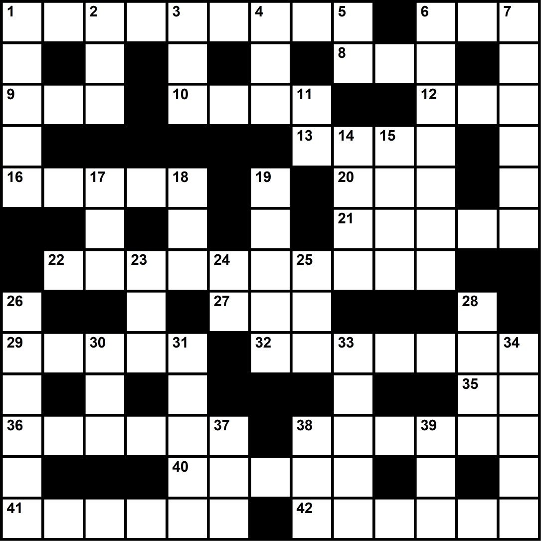 August 2021 Crossword Key