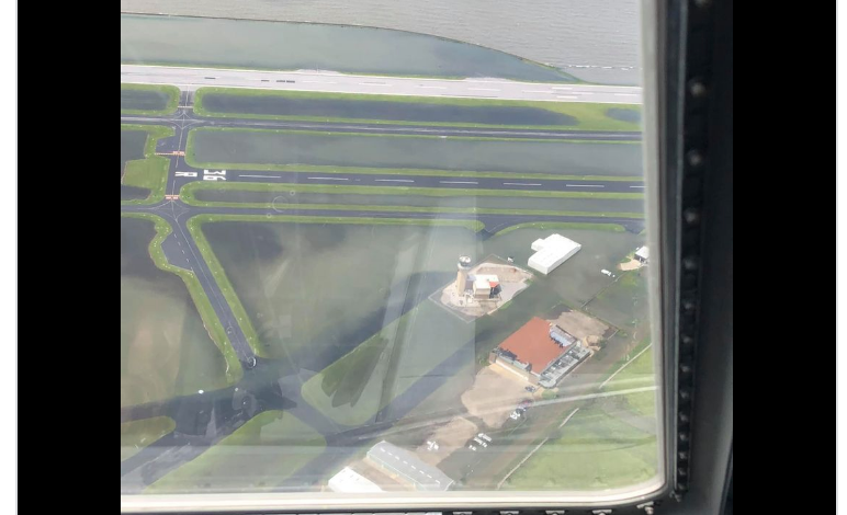 Hurricane Ida Floods New Orleans Lakefront Airport With Flood Gate Removed For Maintenance