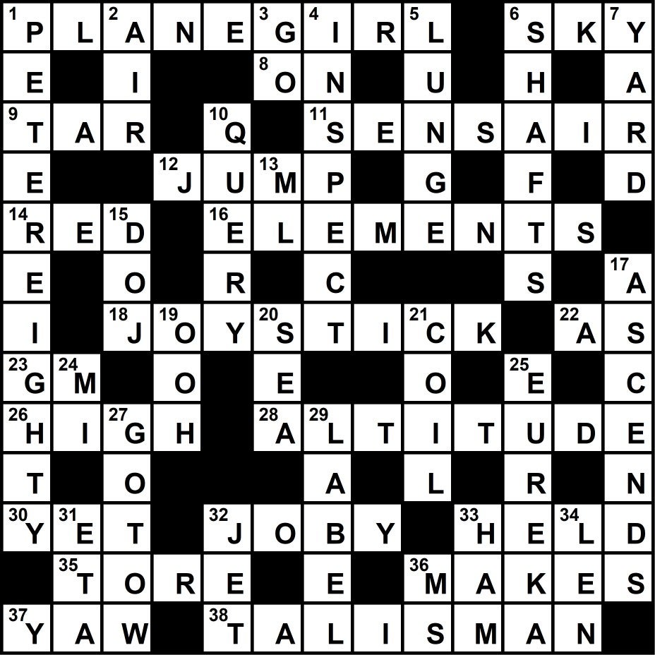 February 2021 Crossword Key