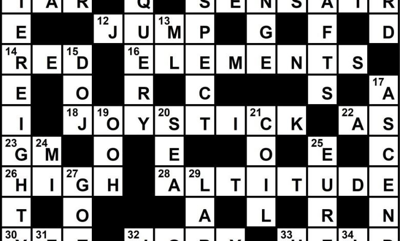 February 2021 Crossword Key