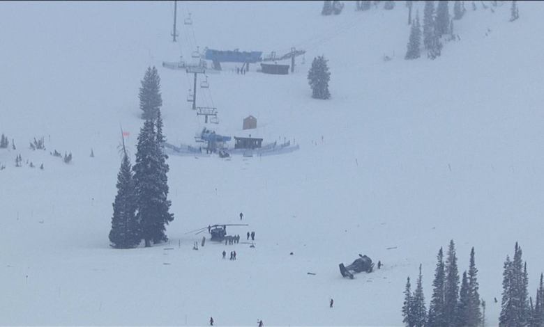 Black Hawk Helicopters Collide On Utah Ski Slope