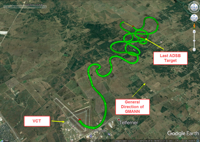 The flight track of the accident airplane, as posted by the National Transportation Safety Board - Cessna Caravan Pilot Crashes After Missing Red Flags - Plane & Pilot