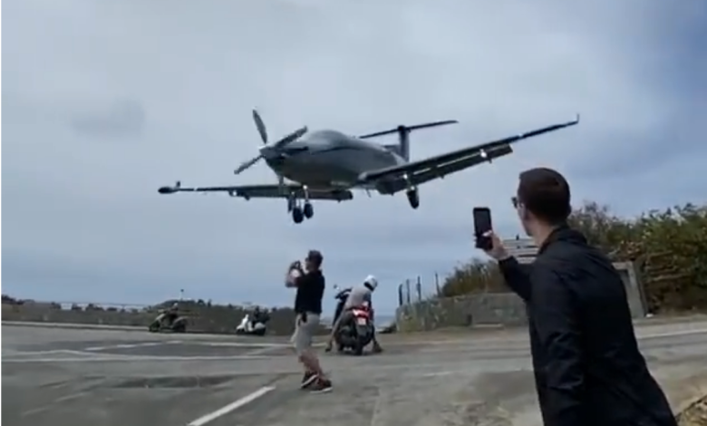 PC-12 Makes Frighteningly Low Pass for St. Bart’s