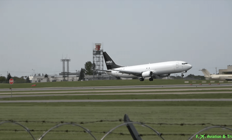 Plane Lands With Blown Tire