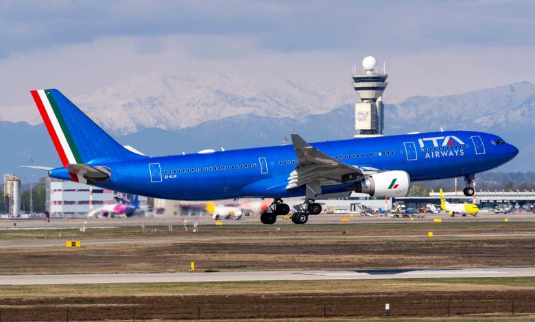 An ITA Airlines Airbus A300 similar to the incident airplane. -Airbus A330 Strikes Boeing 777, Departs Anyway