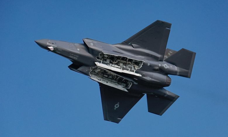 F-35 pass with munition doors open