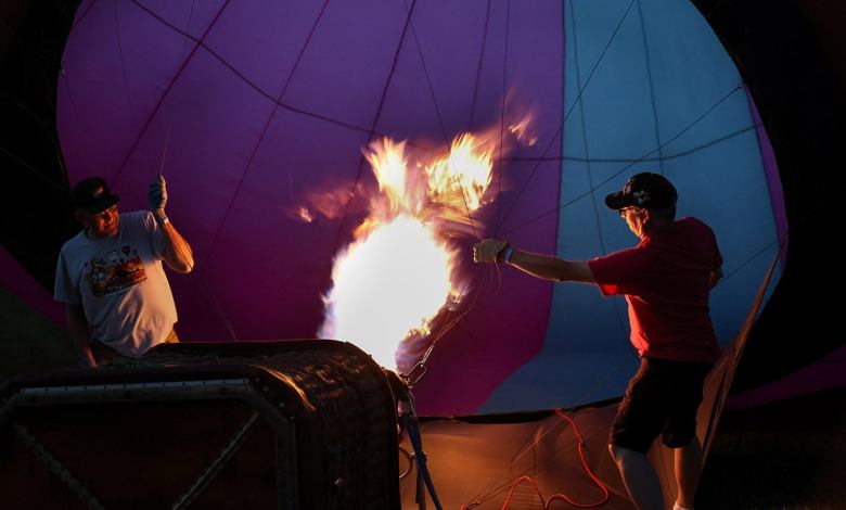 Hot air balloon glow