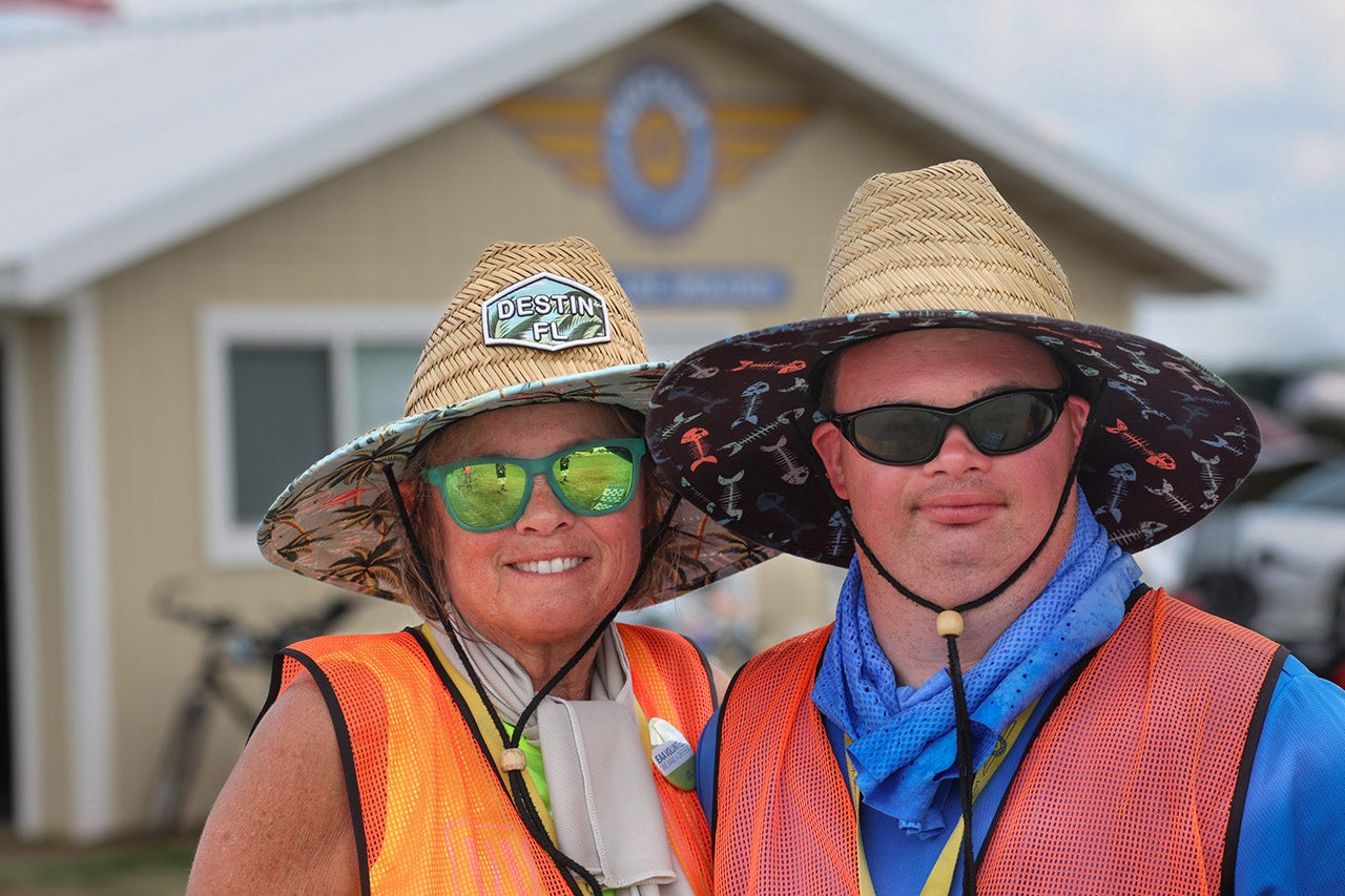 EAA Flight Safety volunteers Debbie Howard and Chad Howard - EAA AirVenture Oshkosh 2022