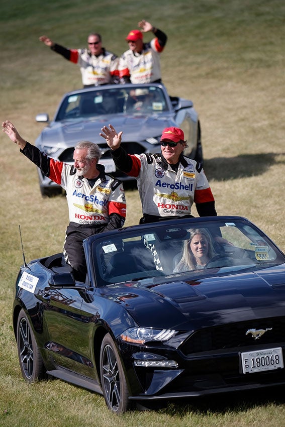Aeroshell Team greeting the crowd - Oshkosh AirVenture Tuesday 2022