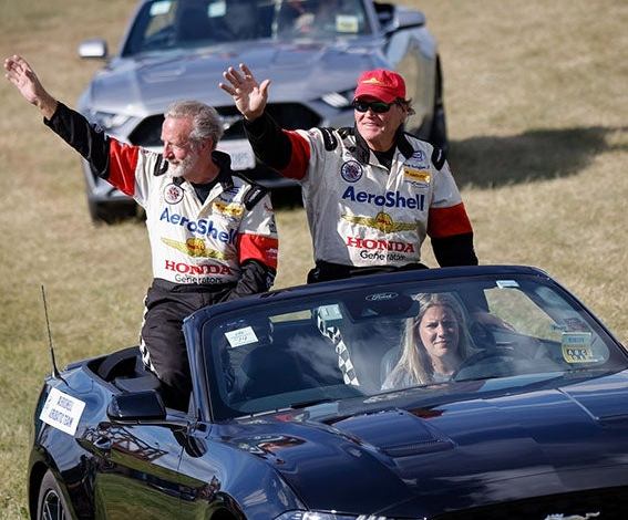 Aeroshell Team greeting the crowd - Oshkosh AirVenture Tuesday 2022
