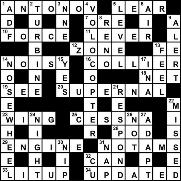 Crossword Key - August 2022