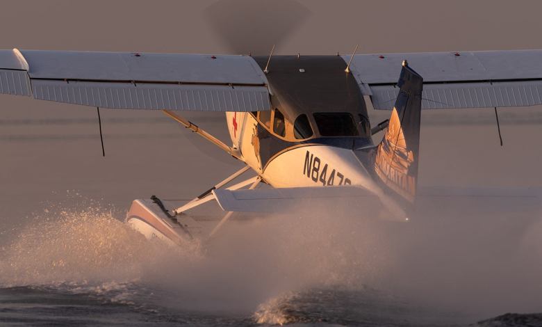 70s Cessna 206 at the EAA Seaplane Base